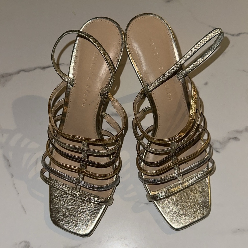 Veronica Beard Multi Metallic Slingback Heels. - image 4